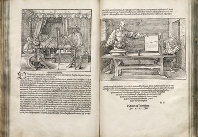 Illustration fra de fire bøger om menneskelig proportion, 1528 af Albrecht Dürer