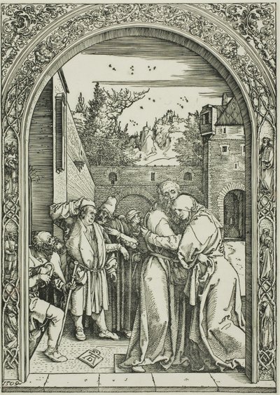 Joachim og St. Anne mødes ved Den Gyldne Port, fra Jomfruens liv af Albrecht Dürer