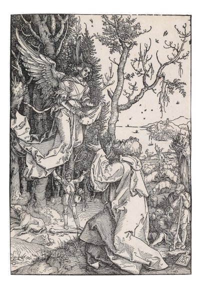 Joachim og englen, fra Jomfruens liv, ca. 1504. af Albrecht Dürer