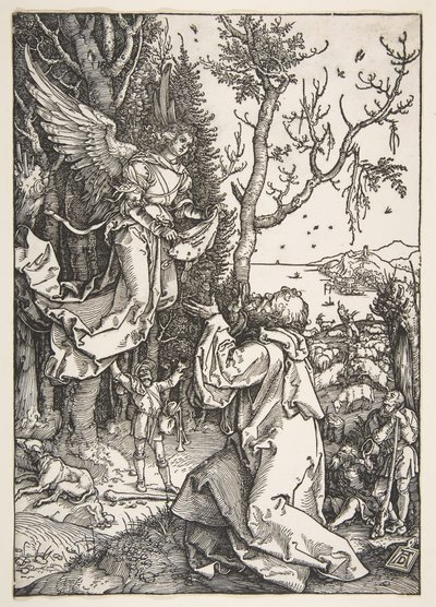 Joachim og englen, fra Jomfruens liv, ca. 1504. af Albrecht Dürer