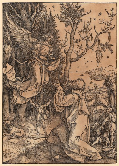 Joachim på marken, blad 3 i serien »Jomfru Marias liv« af Albrecht Dürer