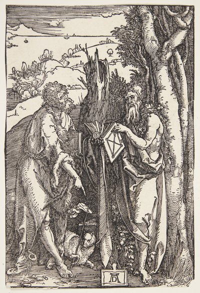 Johannes Døberen og St. Onuphrius i ørkenen af Albrecht Dürer