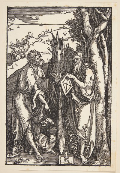Johannes Døberen og St. Onuphrius i ørkenen af Albrecht Dürer