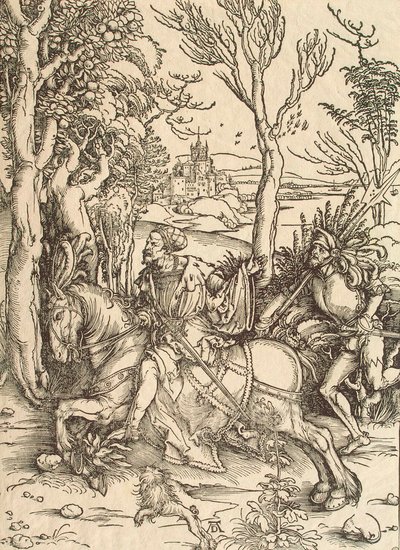 Ridder og Lansquenet, c1497. af Albrecht Dürer