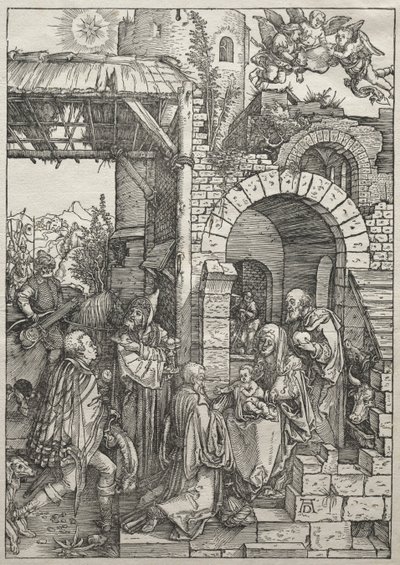 Jomfruens liv: Tilbedelse af Magi, 1504-1505. af Albrecht Dürer