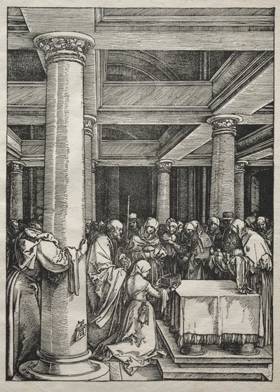 Jomfruens liv: Præsentation af Jesus i templet, 1504-1505. af Albrecht Dürer