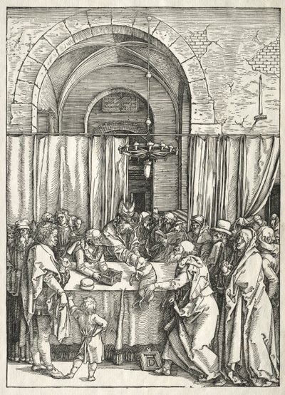 Jomfruens liv: Afvisning af Joachims offer, 1504-1505. af Albrecht Dürer