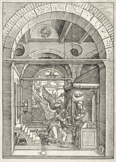 Jomfruens liv: Bebudelsen af Albrecht Dürer