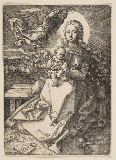 Madonna kronet af en engel af Albrecht Dürer
