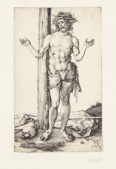 Sorgernes mand med hævede hænder af Albrecht Dürer