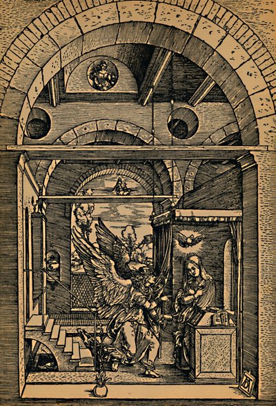 Maria Verkundigung, Bebudelsen, c1503. af Albrecht Dürer