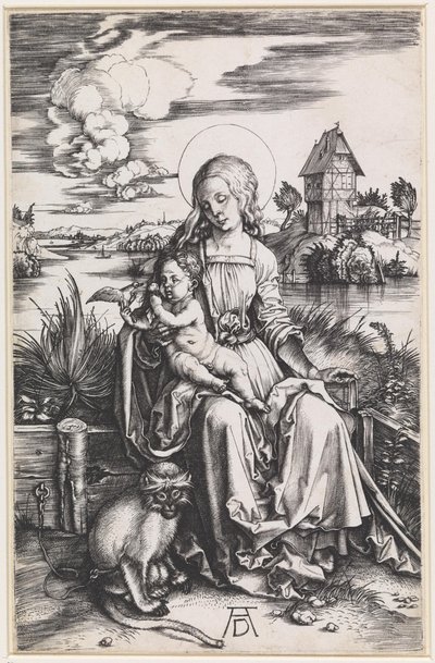 Maria med barnet og en abe af Albrecht Dürer