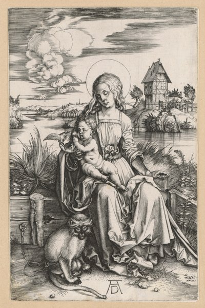 Maria med barnet og havaben af Albrecht Dürer