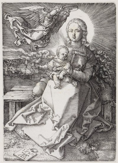Maria kronet af en engel af Albrecht Dürer