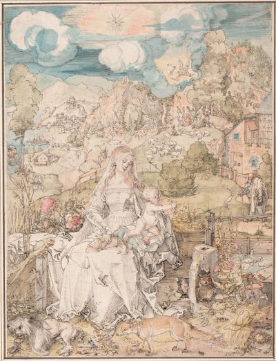 Mary blandt et væld af dyr, ca 1503 af Albrecht Dürer