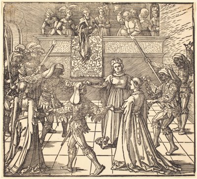 Maskeradedans med fakler af Albrecht Dürer