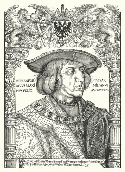 Maximilian I, den hellige romerske kejser af Albrecht Dürer
