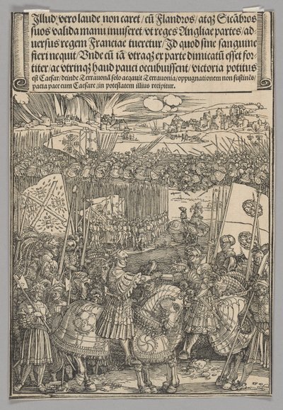 Maximilian og Henry VIII af England, plade 22 fra historiske scener fra kejser Maximilian I