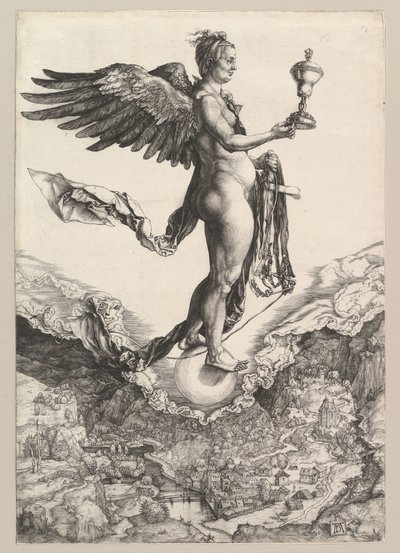 Nemesis The Great Fortune, 1501-2. af Albrecht Dürer