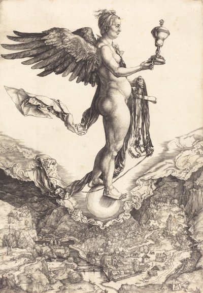 Nemesis The Great Fortune, ca. 15011502. af Albrecht Dürer