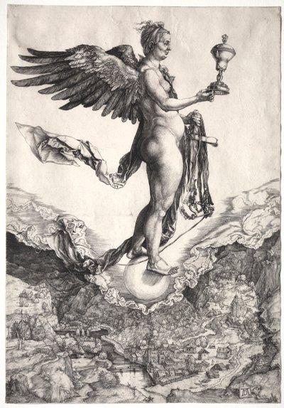 Nemesis, ca. 1501-1502. af Albrecht Dürer