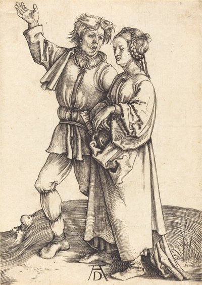 Bonde og hans Hustru, ca. 14971498. af Albrecht Dürer