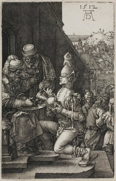 Pilatus vasker sine hænder, fra The Engraved Passion af Albrecht Dürer
