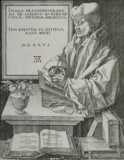 Portræt af Erasmus, 1526 af Albrecht Dürer