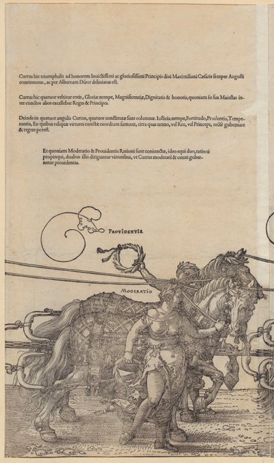 Providentia, blad 3 fra serien «Den store triumfvogn» af Albrecht Dürer
