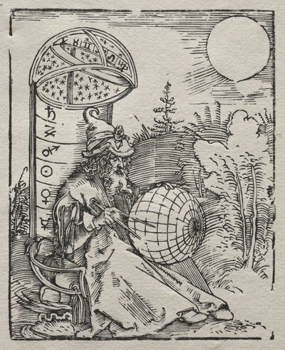 Ptolemaeus mit dem Himmelsglobus, 1504. af Albrecht Dürer