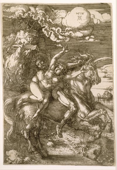 Voldtægt af Prosperpina (Bortførelse på en enhjørning) af Albrecht Dürer