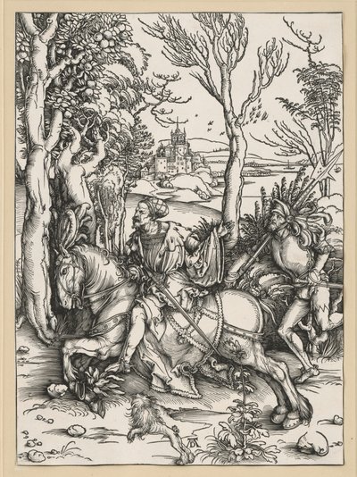 Ridder til hest og landsknægt af Albrecht Dürer