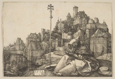 Saint Anthony Reading, 1519. af Albrecht Dürer
