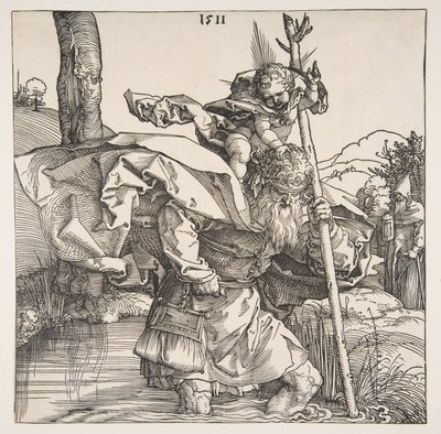Sankt Kristoffer af Albrecht Dürer