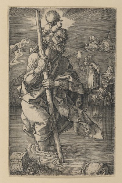 Sankt Kristoffer vendt mod højre af Albrecht Dürer