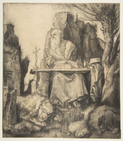 Sankt Hieronymus ved styningspilen af Albrecht Dürer