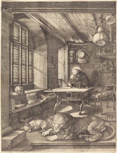 Sankt Hieronymus i sit studie af Albrecht Dürer