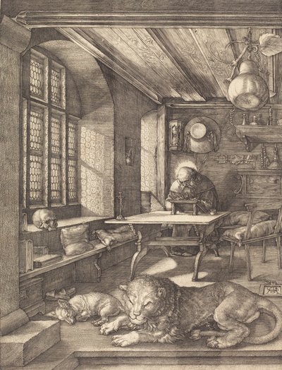 Sankt Hieronymus i hans studie, 1514. af Albrecht Dürer