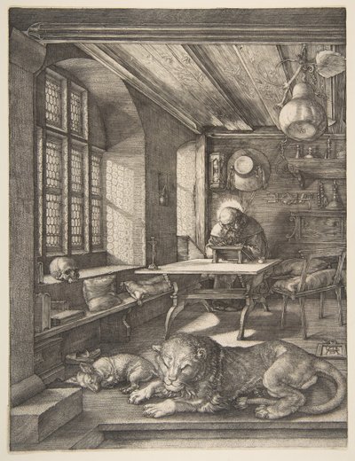 Sankt Hieronymus i hans studie, 1514. af Albrecht Dürer
