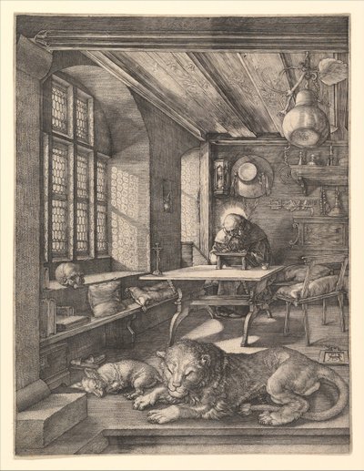 Sankt Hieronymus i hans studie, 1514. af Albrecht Dürer