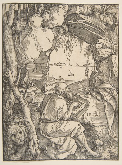Sankt Hieronymus i en hule af Albrecht Dürer