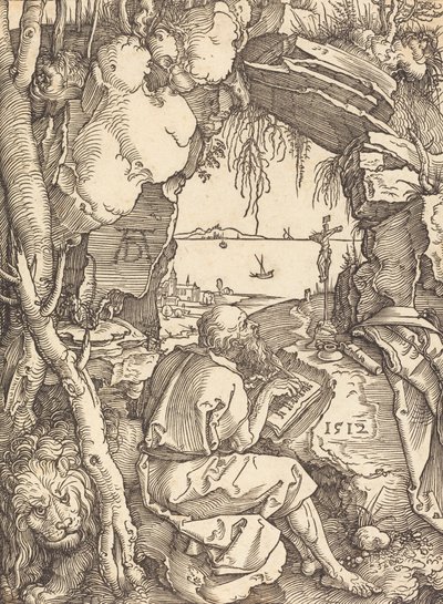 Sankt Hieronymus i en hule, 1512. af Albrecht Dürer