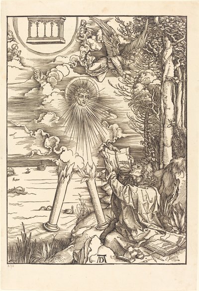 Sankt Johannes fortærer bogen af Albrecht Dürer