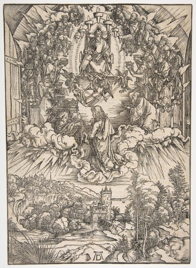 Sankt Johannes foran Gud og de ældste, fra The Apocalypse.n.d. af Albrecht Dürer