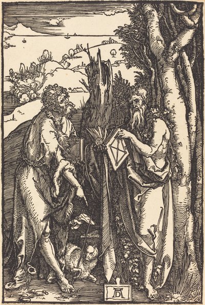Sankt Johannes Døberen og Sankt Onuphrius af Albrecht Dürer