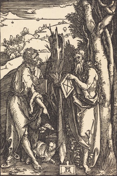 Sankt Johannes Døberen og Sankt Onuphrius, ca. 1504. af Albrecht Dürer