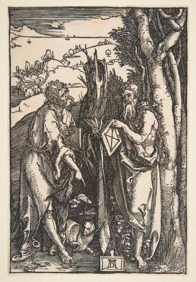 Sankt Johannes Døberen og Sankt Onuphrius, ca. 1503. af Albrecht Dürer
