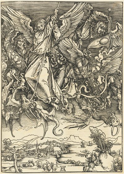 Sankt Michael kæmper mod dragen af Albrecht Dürer