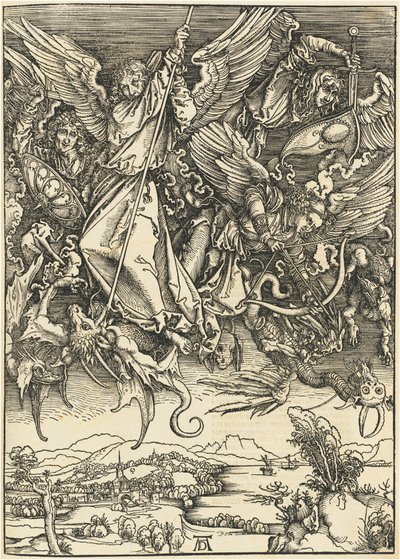 Sankt Michael kæmper mod dragen af Albrecht Dürer
