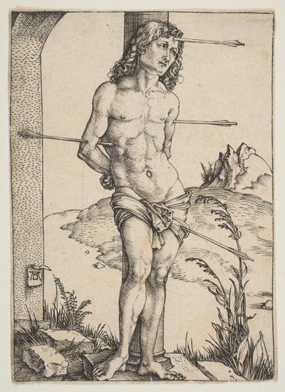 Sankt Sebastian bundet til søjlen, ca. 1499. af Albrecht Dürer